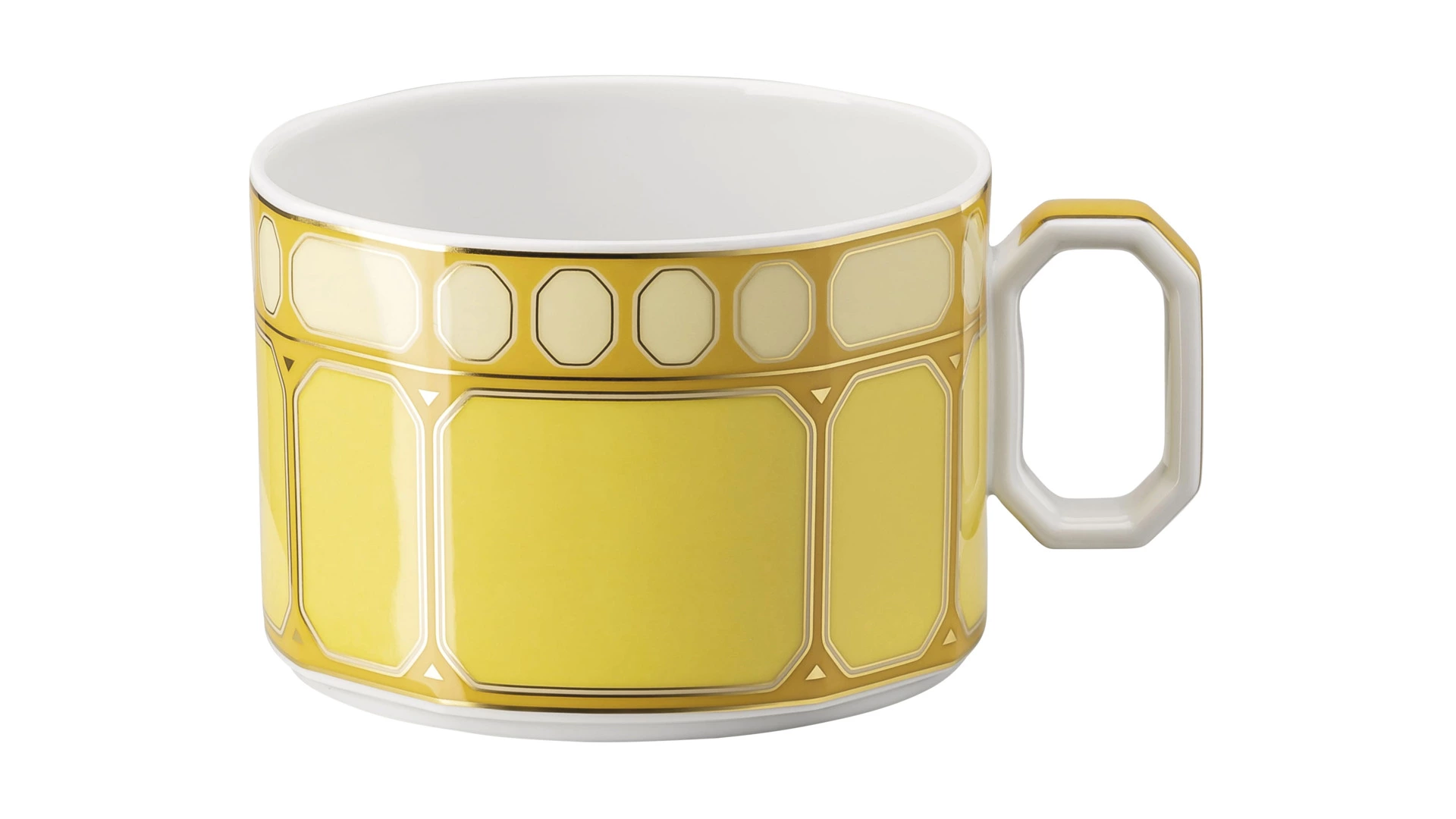 Чашка чайная с блюдцем Rosenthal Swarovski Сигнум 260 мл, фарфор, желтая