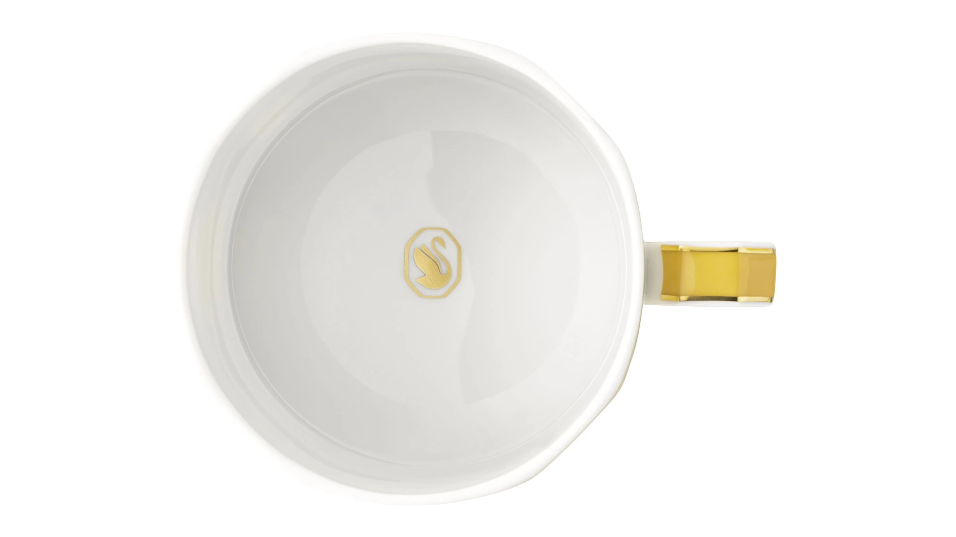 Чашка чайная с блюдцем Rosenthal Swarovski Сигнум 260 мл, фарфор, желтая