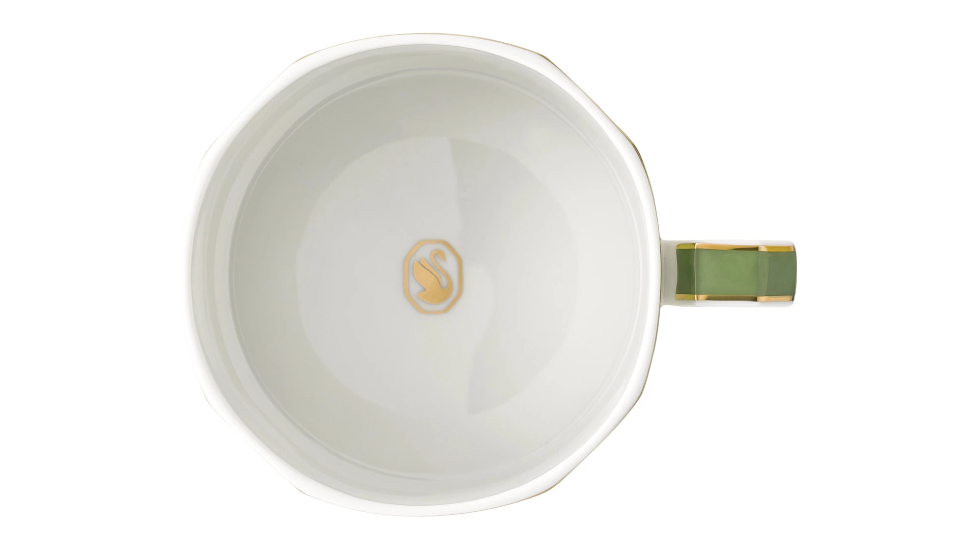 Набор чашек чайных с блюдцами Rosenthal Swarovski Сигнум 260 мл, 2 шт, фарфор, зеленый, розовый