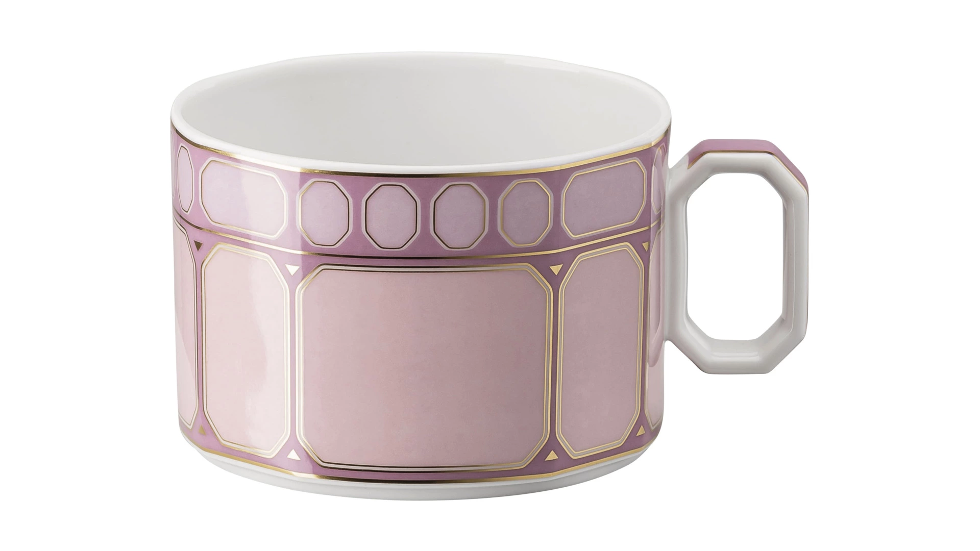 Набор чашек чайных с блюдцами Rosenthal Swarovski Сигнум 260 мл, 2 шт, фарфор, зеленый, розовый