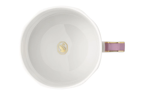 Набор чашек чайных с блюдцами Rosenthal Swarovski Сигнум 260 мл, 2 шт, фарфор, зеленый, розовый