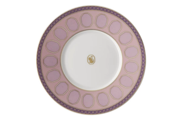 Набор чашек чайных с блюдцами Rosenthal Swarovski Сигнум 260 мл, 2 шт, фарфор, зеленый, розовый