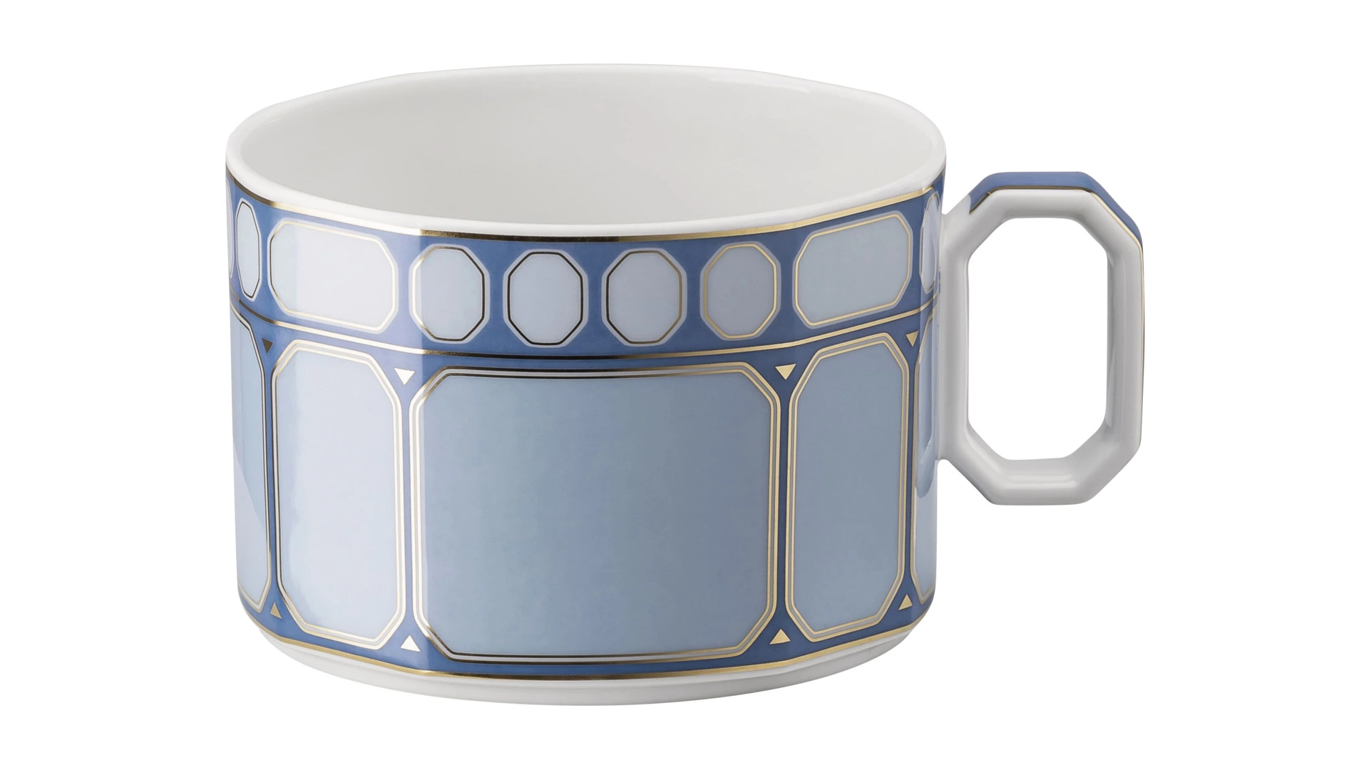 Набор чашек чайных с блюдцами Rosenthal Swarovski Сигнум 260 мл, 2 шт, фарфор, голубой, желтый