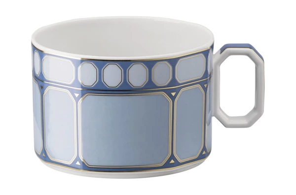 Набор чашек чайных с блюдцами Rosenthal Swarovski Сигнум 260 мл, 2 шт, фарфор, голубой, желтый