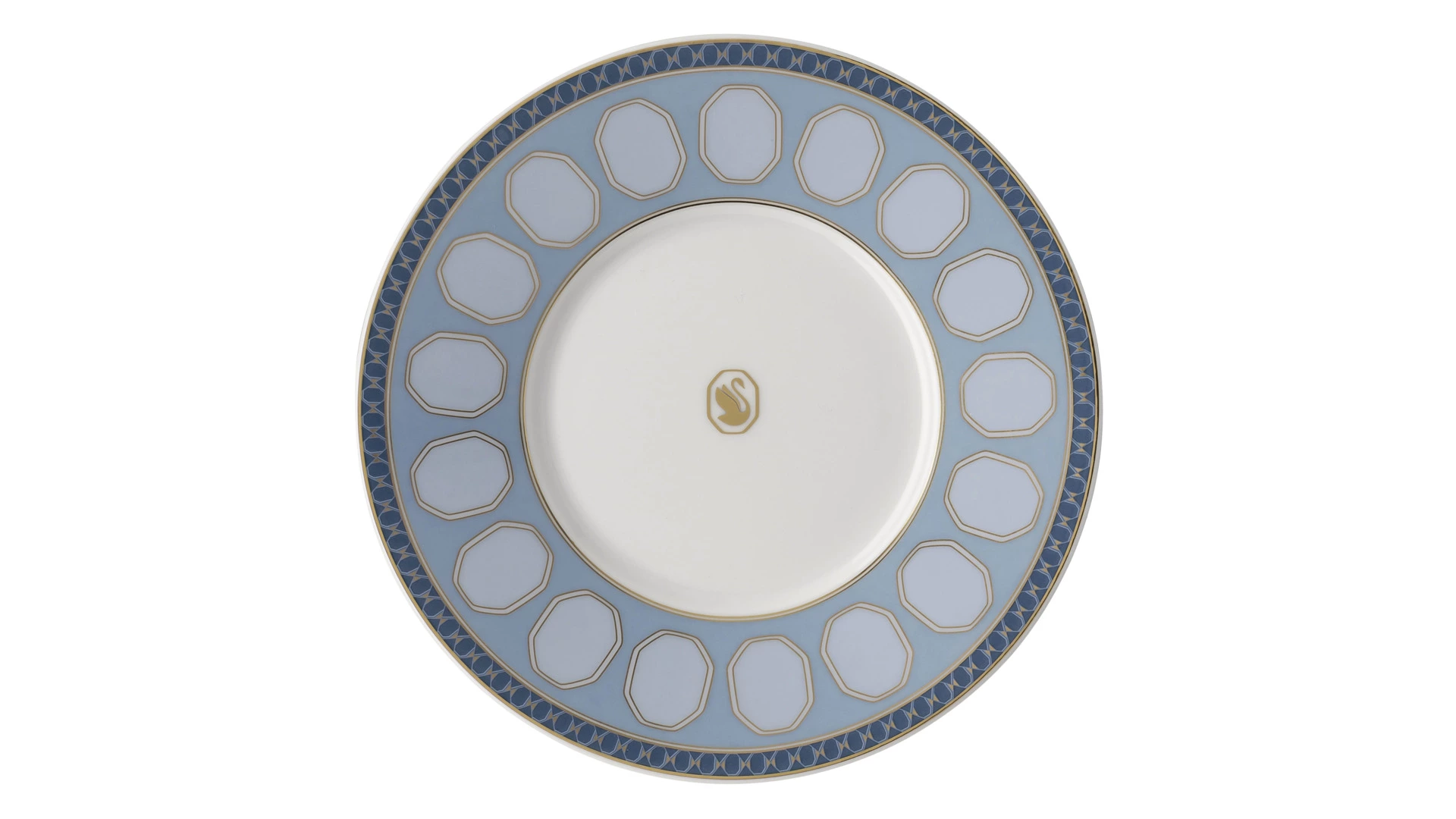 Набор чашек чайных с блюдцами Rosenthal Swarovski Сигнум 260 мл, 2 шт, фарфор, голубой, желтый