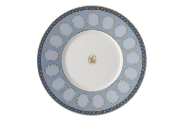 Набор чашек чайных с блюдцами Rosenthal Swarovski Сигнум 260 мл, 2 шт, фарфор, голубой, желтый