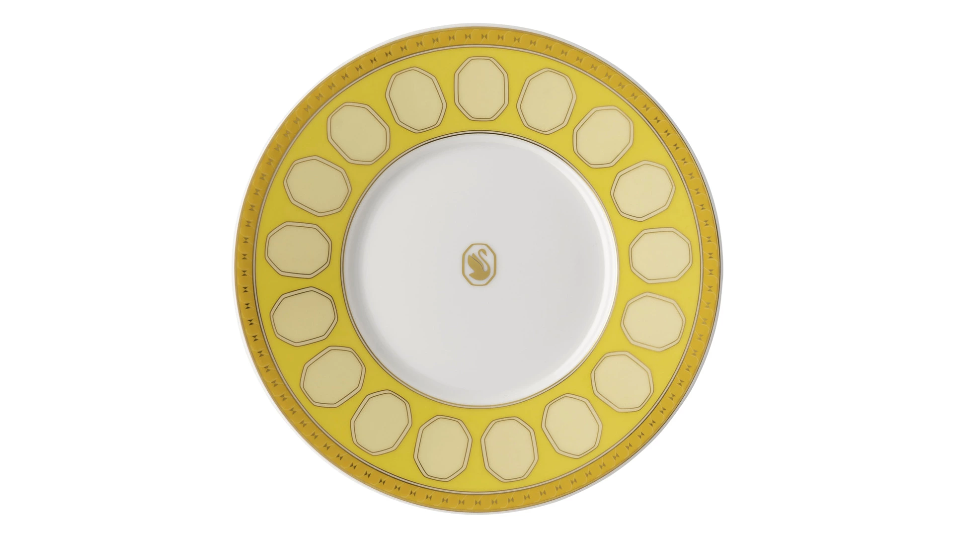 Набор чашек чайных с блюдцами Rosenthal Swarovski Сигнум 260 мл, 2 шт, фарфор, голубой, желтый