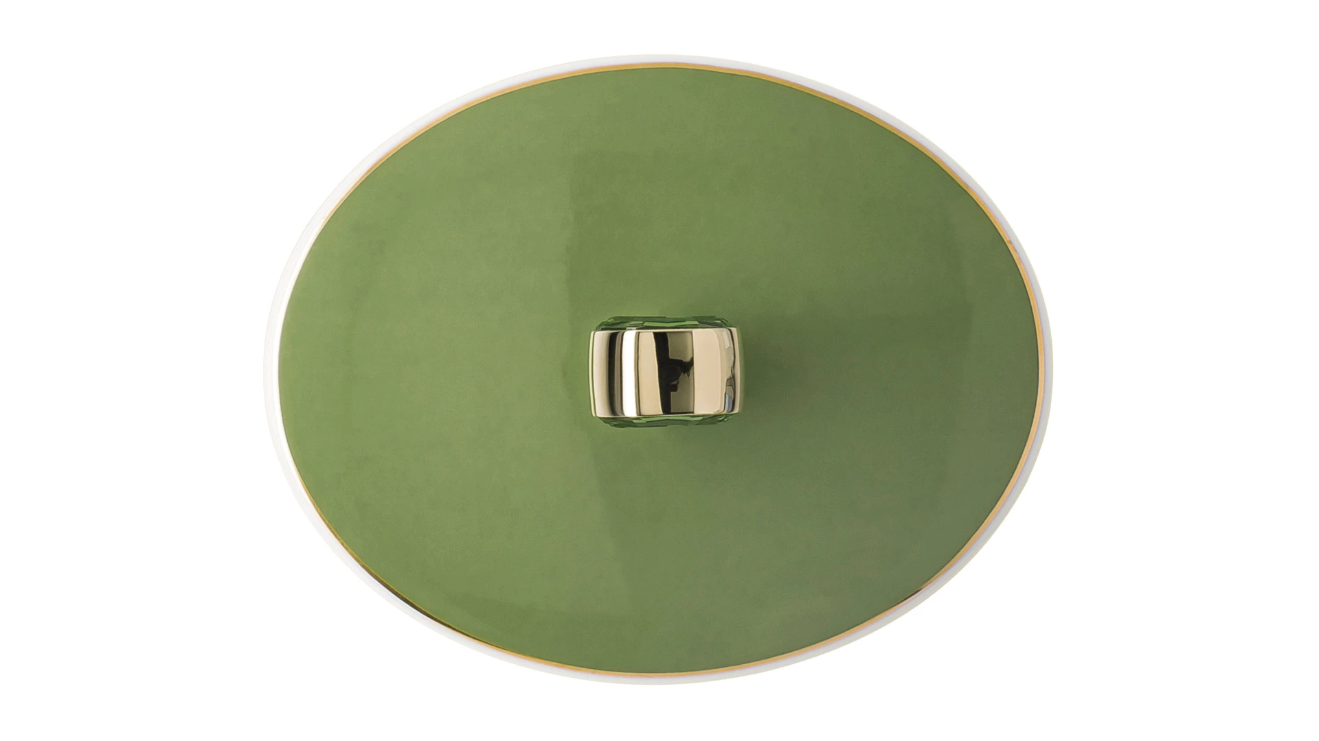 Сахарница Rosenthal Swarovski Сигнум 220 мл, фарфор, зеленая