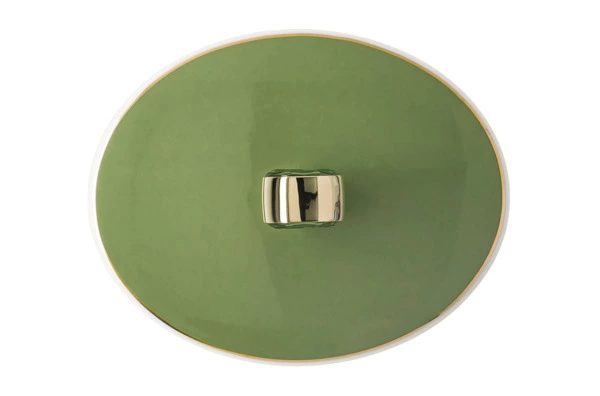 Сахарница Rosenthal Swarovski Сигнум 220 мл, фарфор, зеленая