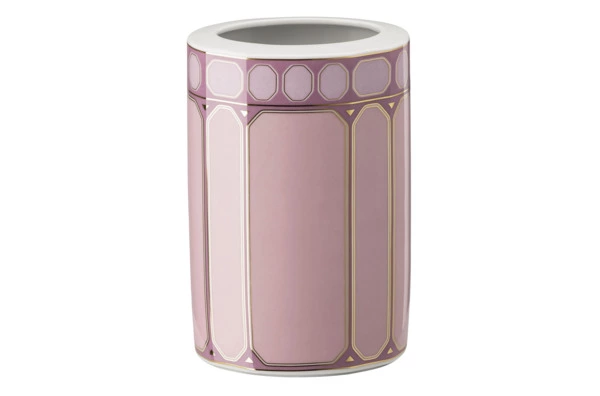 Ваза Rosenthal Swarovski Сигнум h15 см, фарфор, розовая