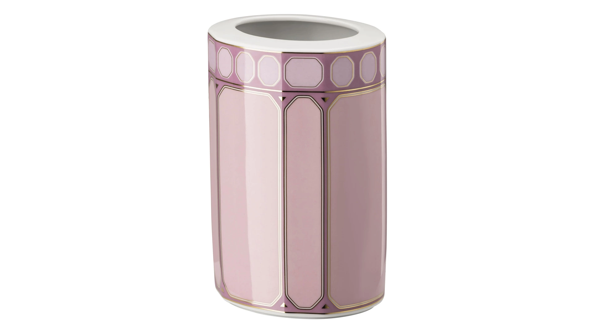 Ваза Rosenthal Swarovski Сигнум h15 см, фарфор, розовая