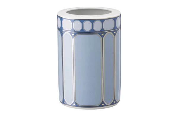 Ваза Rosenthal Swarovski Сигнум h15 см, фарфор, голубая