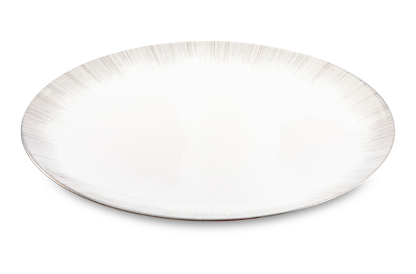 Тарелка обеденная Narumi Сверкающая Платина 28 см, фарфор костяной