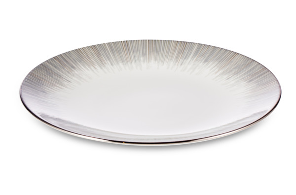 Тарелка пирожковая Narumi Сверкающая Платина 16 см, фарфор костяной