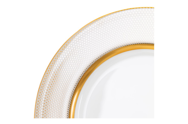 Тарелка пирожковая Narumi Золотой алмаз 16 см, фарфор костяной