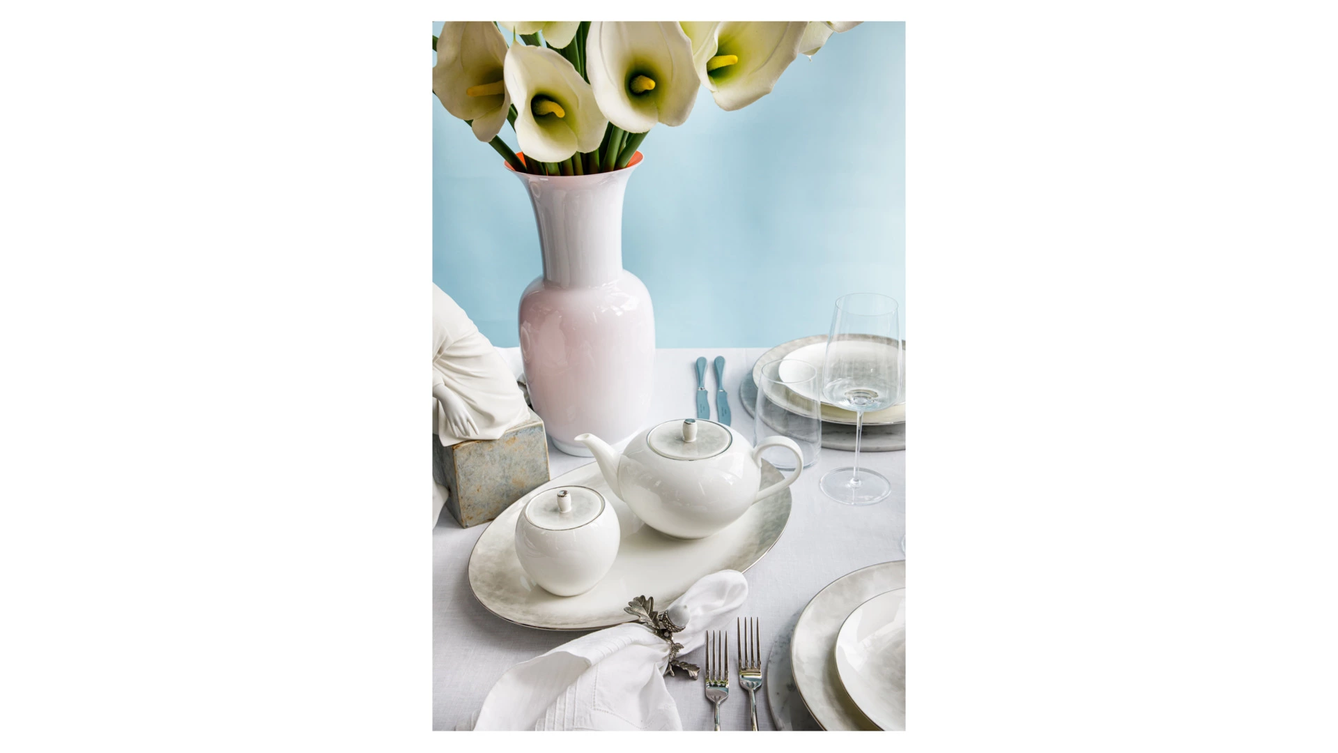 Чайник Narumi Лабиринт 1,18 л, фарфор костяной