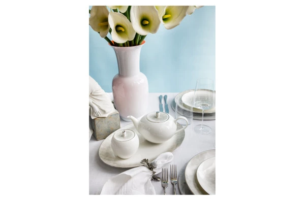 Чайник Narumi Лабиринт 1,18 л, фарфор костяной