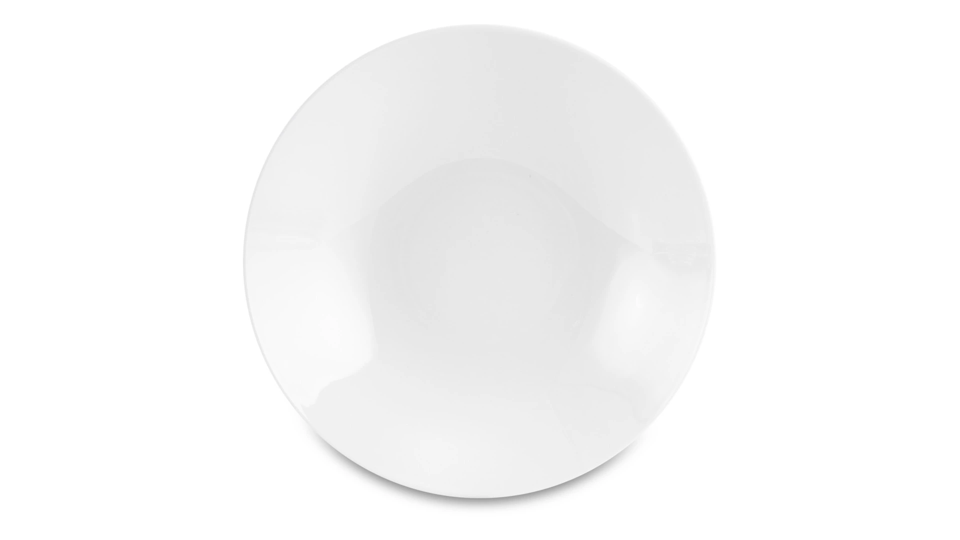 Тарелка суповая Narumi Белый декор 23 см, фарфор костяной