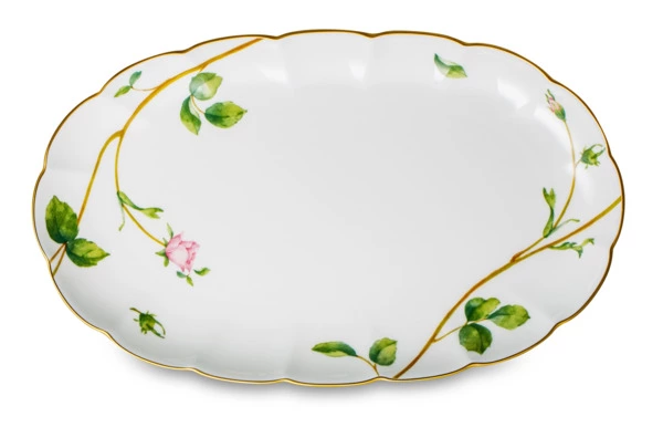 Блюдо овальное Narumi Цветущая Роза 23 см, фарфор костяной