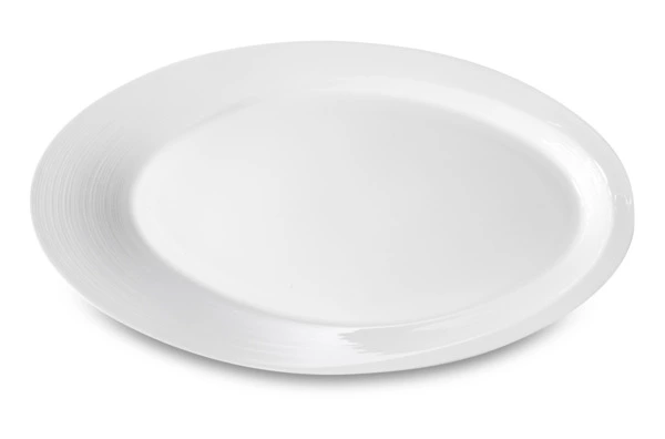 Блюдо овальное Narumi Воздушный белый 38 см, фарфор костяной