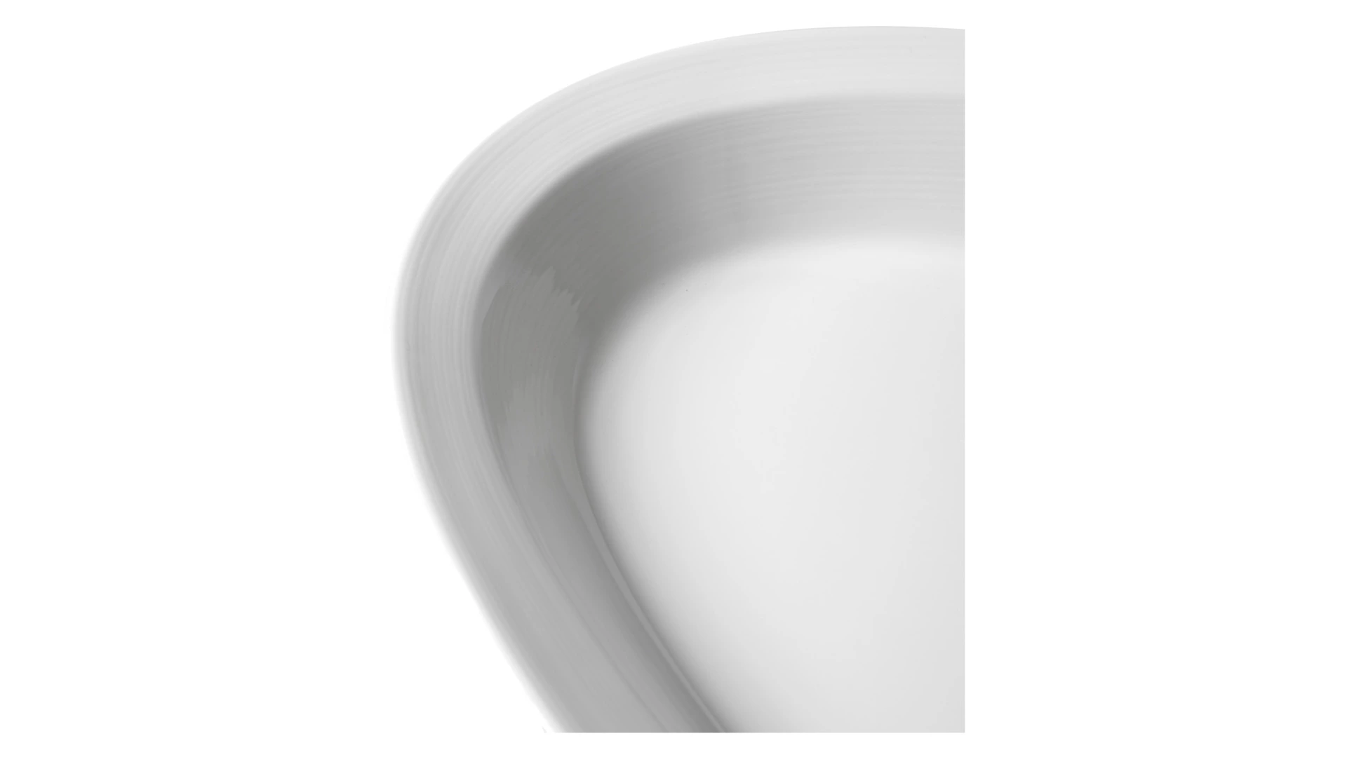 Блюдо овальное Narumi Воздушный белый 38 см, фарфор костяной