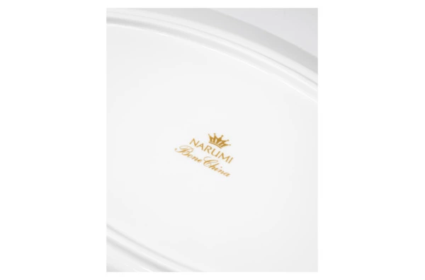 Блюдо овальное Narumi Воздушный белый 38 см, фарфор костяной