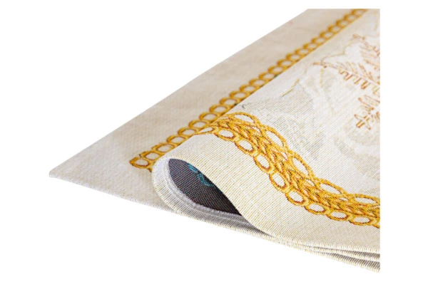 Дорожка для стола Mix&Match Home Золотые шары и свеча 44х140 см, гобелен, бежевый