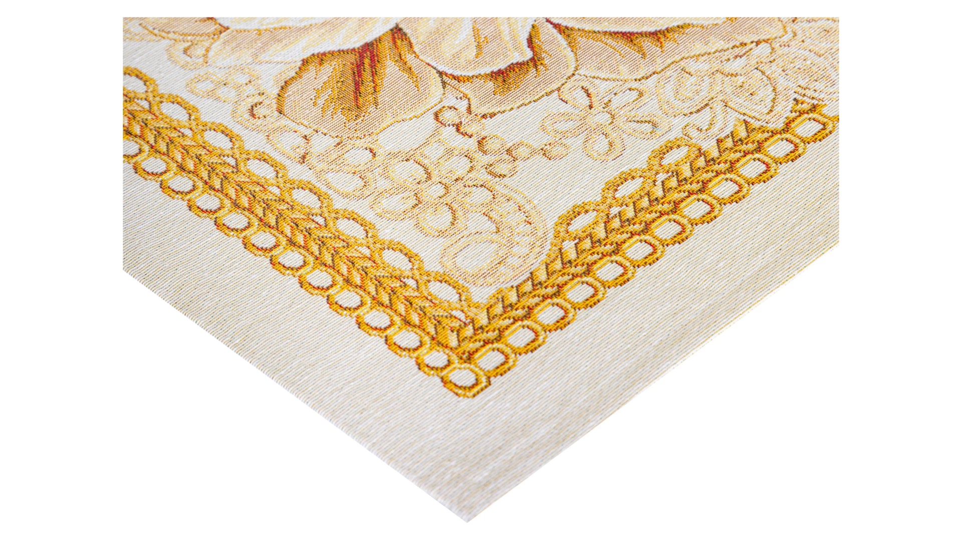 Дорожка для стола Mix&Match Home Золотые шары и свеча 44х140 см, гобелен, бежевый