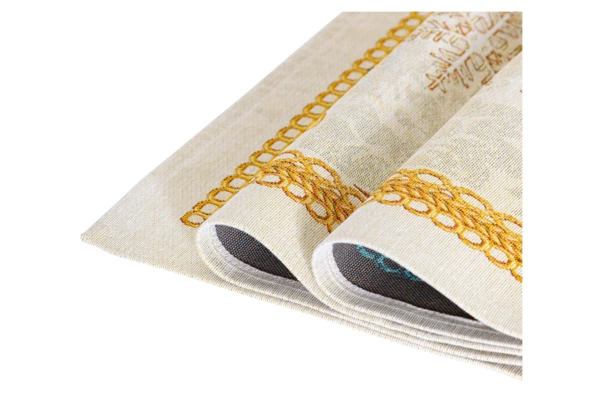 Дорожка для стола Mix&Match Home Золотые шары и свеча 45х180 см, гобелен, бежевый