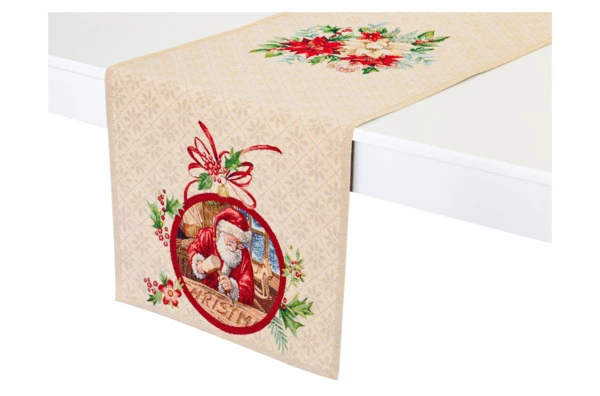 Дорожка для стола Mix&Match Home Мастерская подарков 44х140 см, гобелен, бежевый