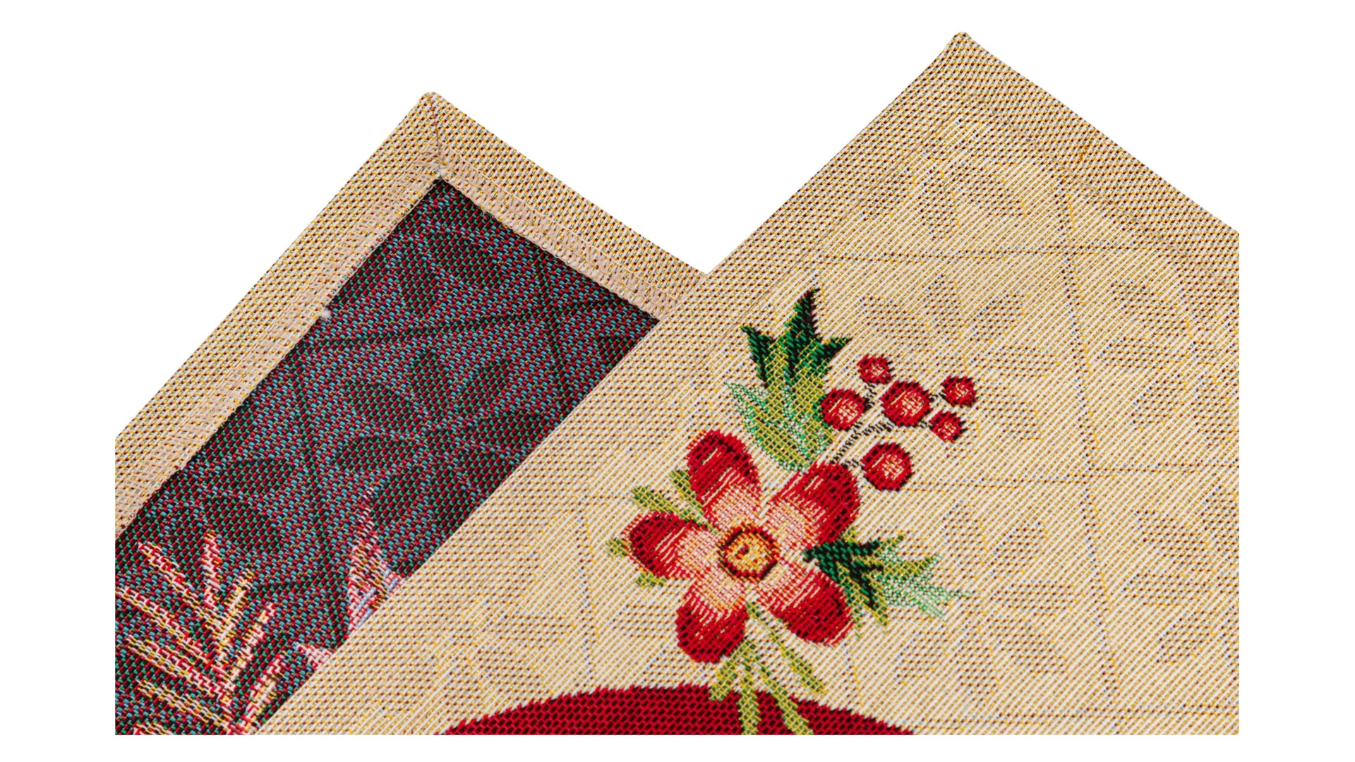 Дорожка для стола Mix&Match Home Мастерская подарков 44х140 см, гобелен, бежевый