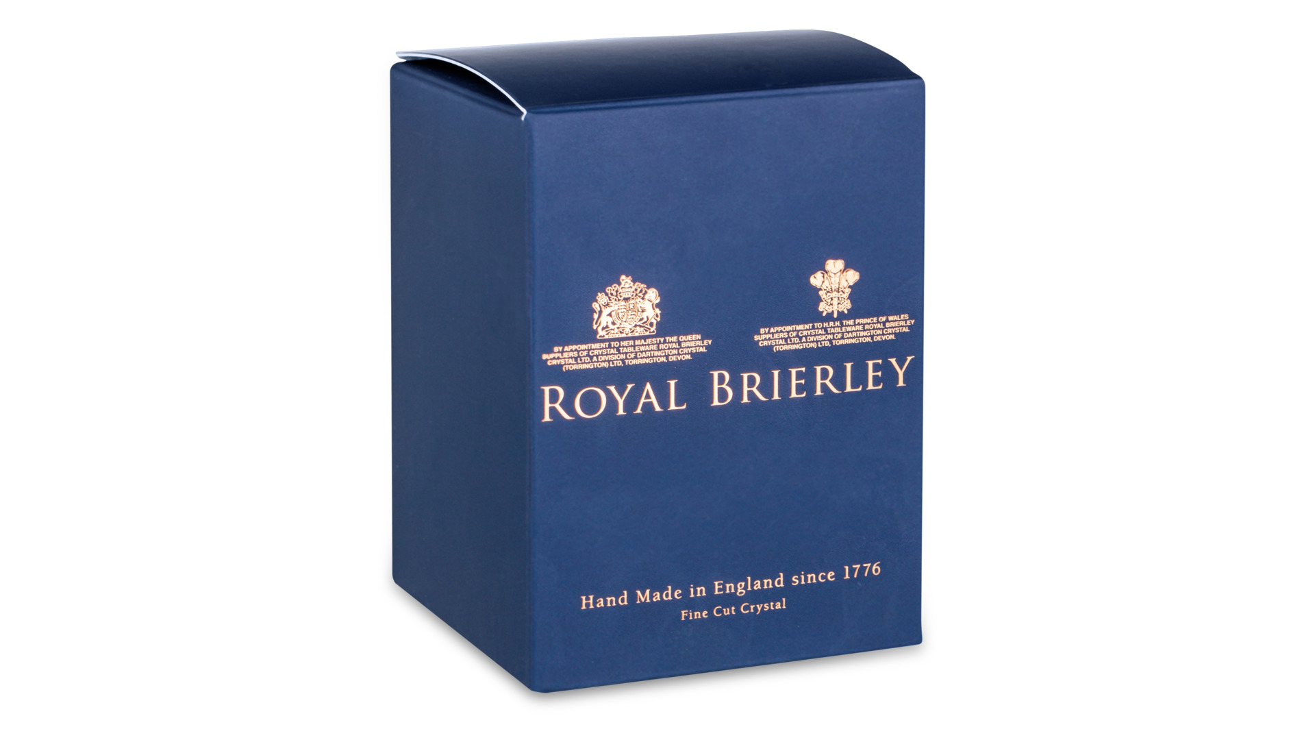 Ведерко для льда с щипцами Royal Brierley Харрис 12,5 см, хрусталь, голубое