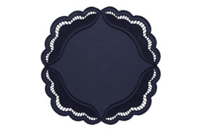 Плейсмат Truffle Bee Oyster faux leather 43 см, полиэстер, темно-синий