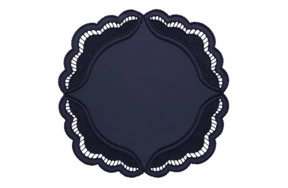 Плейсмат Truffle Bee Oyster faux leather 43 см, полиэстер, темно-синий