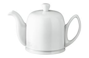 Чайник заварочный Degrenne Salam 700 мл, на 4 чашки, со стальной муфтой, фарфор, белый