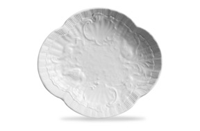 Блюдо овальное Meissen Лебединый сервиз Белый бисквит 15 см, фарфор