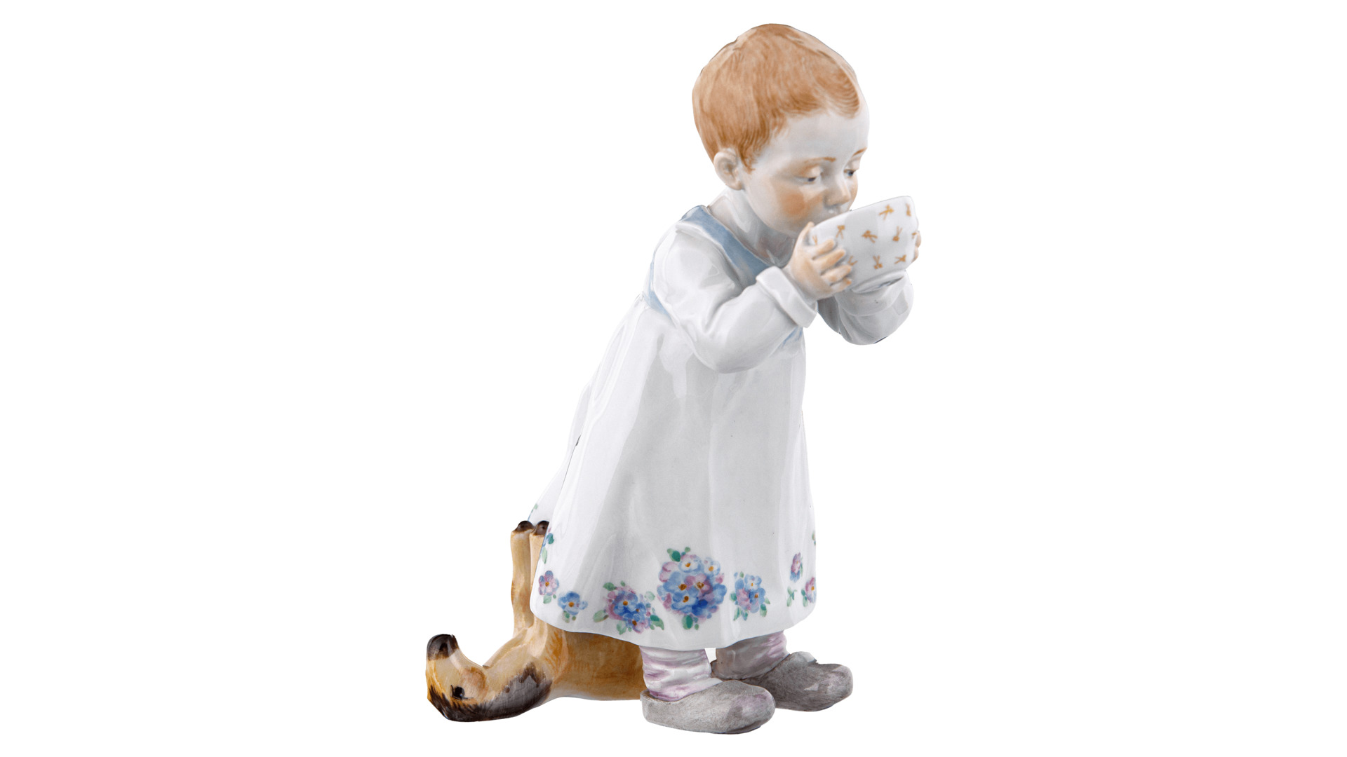 Фигурка Meissen Мальчик с чашкой чая 12,5 см, фарфор