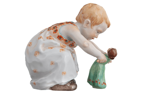 Фигурка Meissen Ребенок с куклой 8 см, фарфор