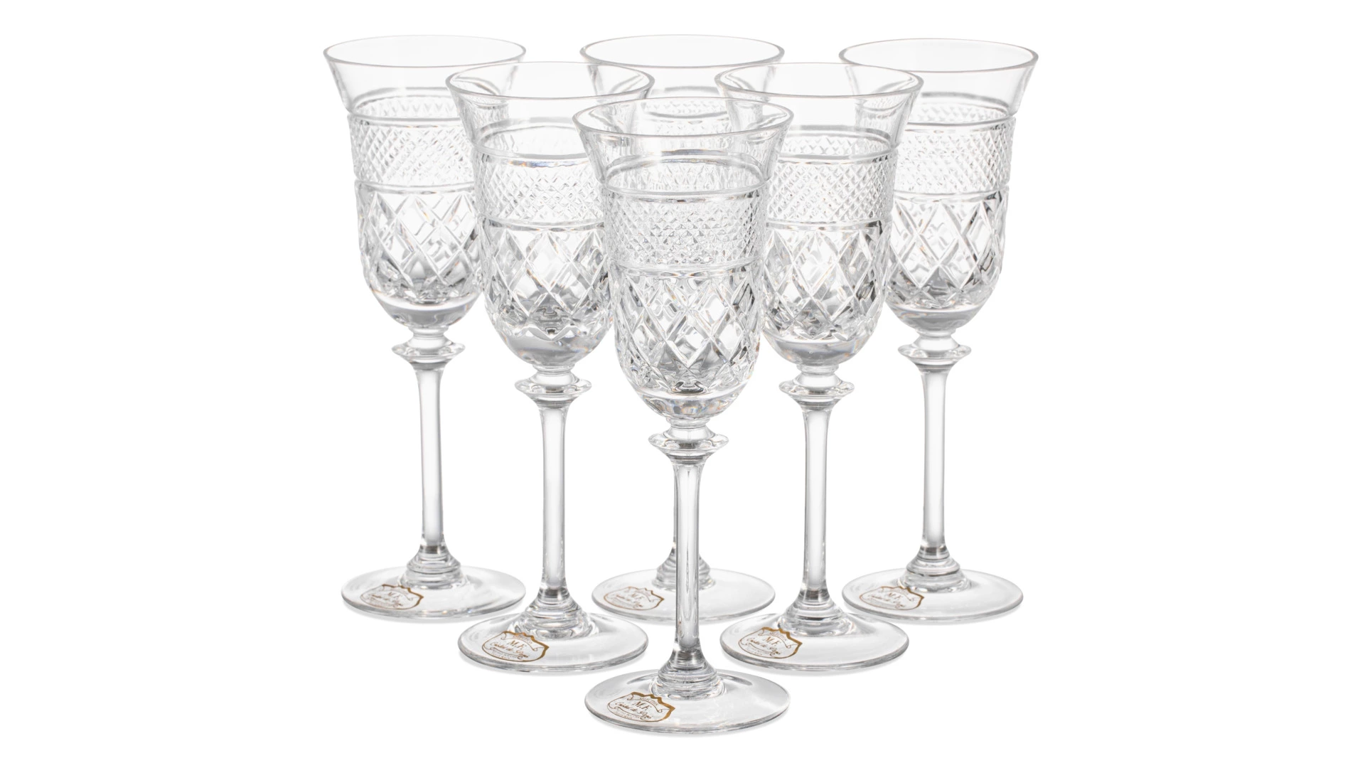Набор фужеров для шампанского Cristal de Paris Новый Король Георг, 6 шт, хрусталь