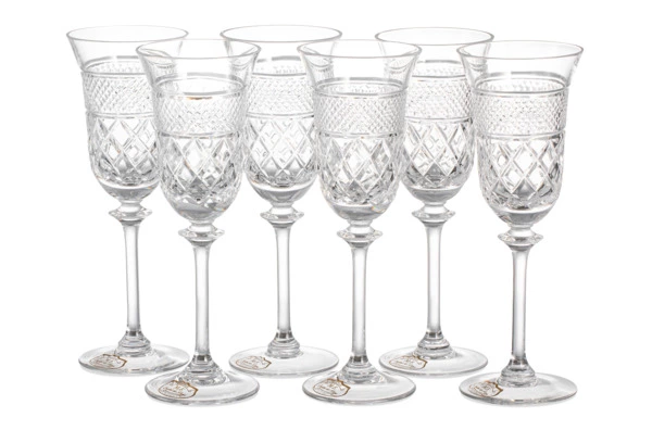 Набор фужеров для шампанского Cristal de Paris Новый Король Георг, 6 шт, хрусталь