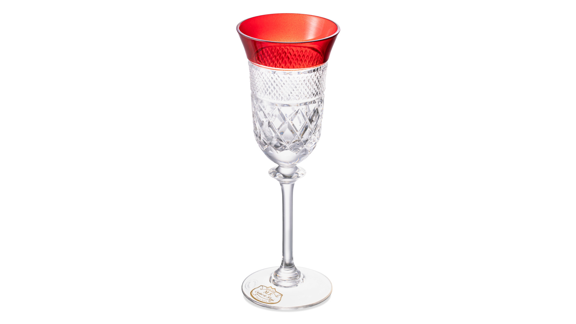 Набор фужеров для шампанского Cristal de Paris Новый Король Георг, хрусталь, 6 шт, 6 цветов, хрустал
