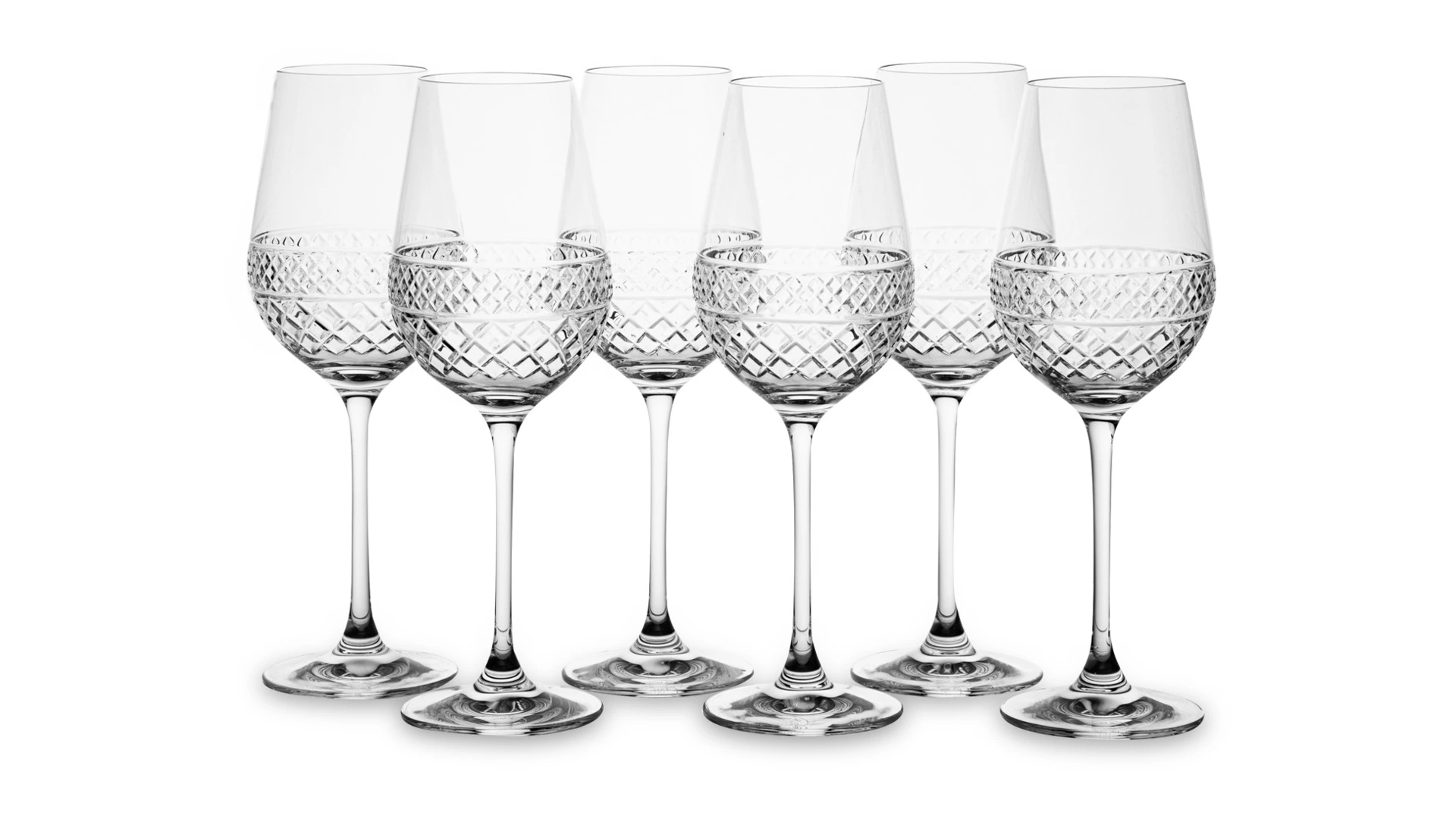 Набор бокалов для белого вина Cristal de Paris Король Георг 350 мл, 6 шт, хрусталь