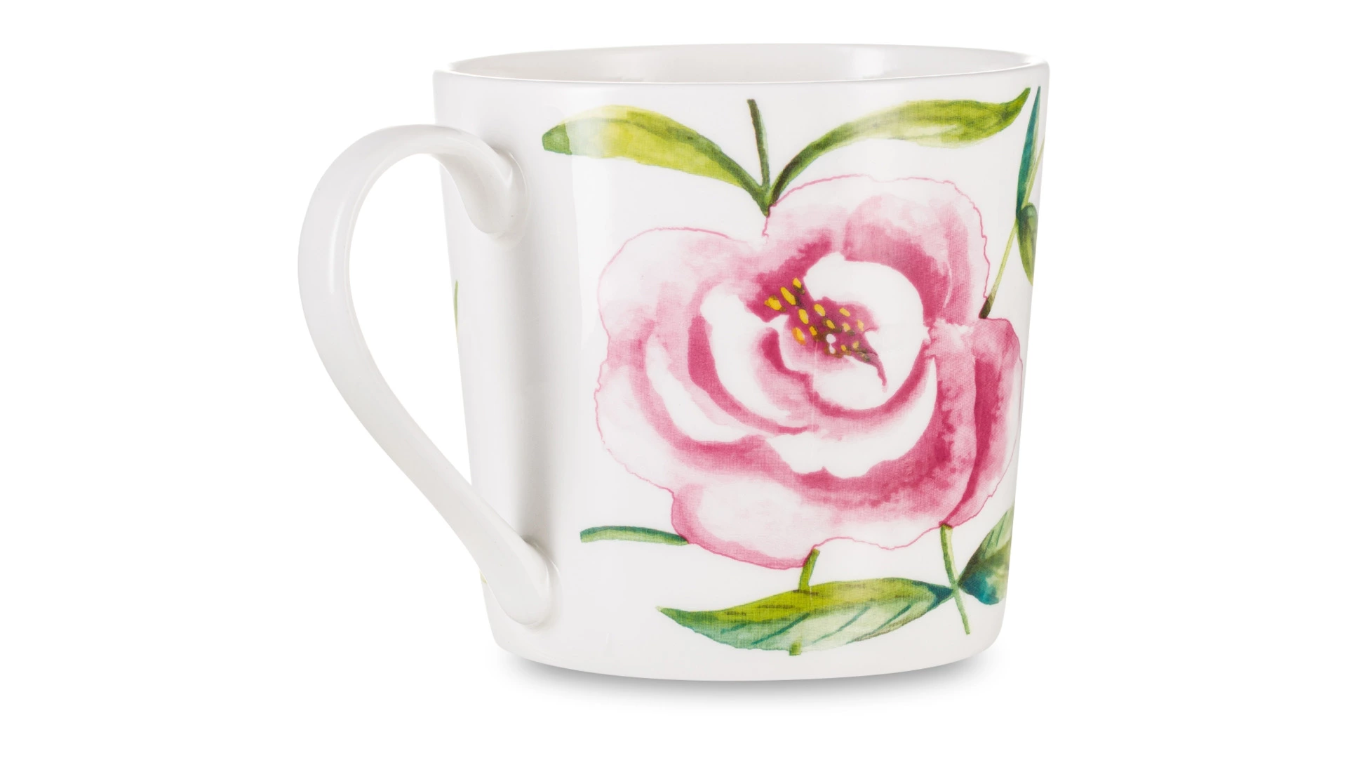 Кружка Just Mugs Dorset Дикие розы Шиповник желтый 400 мл, фарфор костяной
