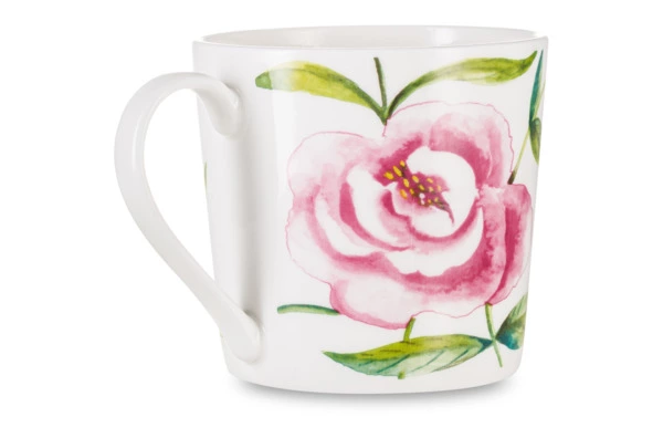 Кружка Just Mugs Dorset Дикие розы Шиповник желтый 400 мл, фарфор костяной