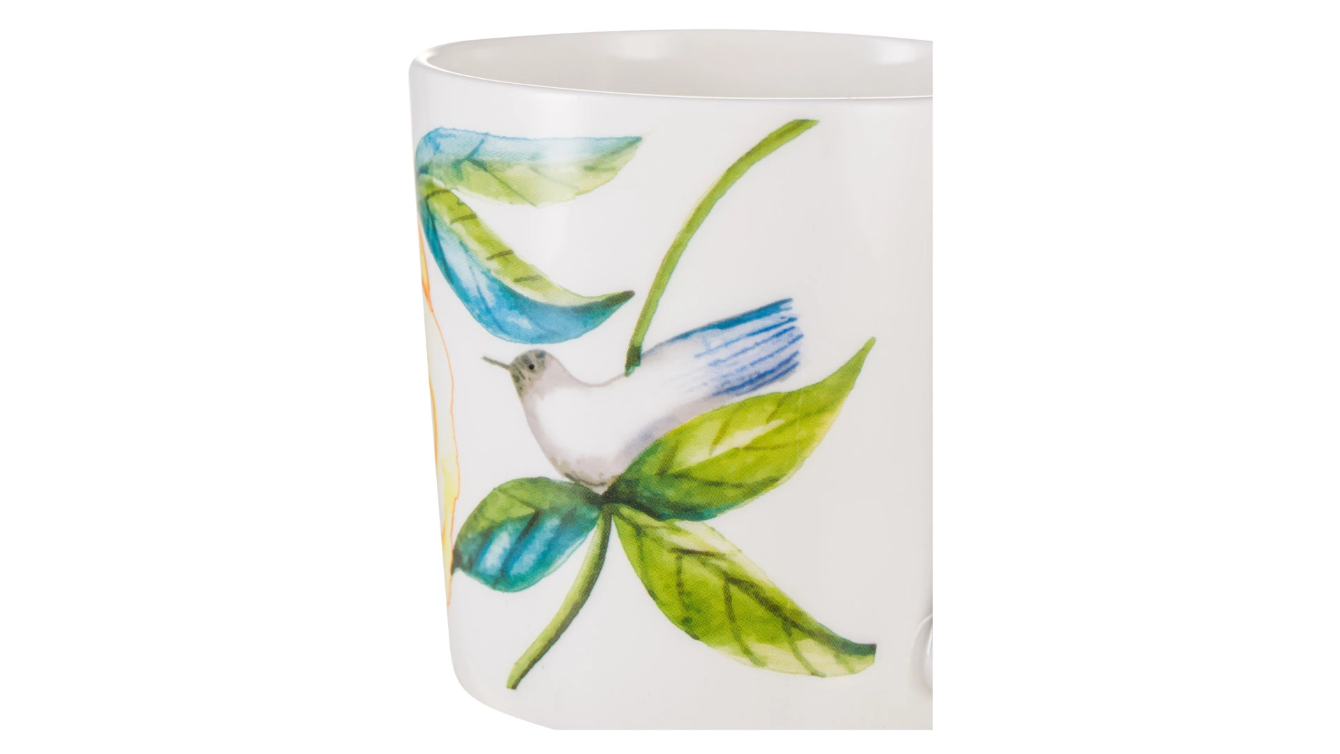 Кружка Just Mugs Dorset Дикие розы Шиповник желтый 400 мл, фарфор костяной