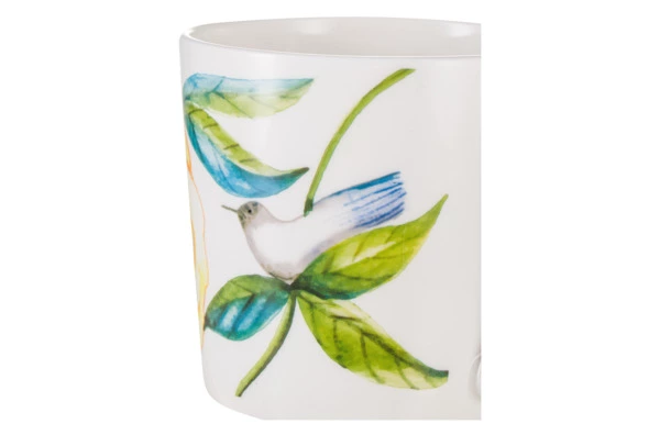 Кружка Just Mugs Dorset Дикие розы Шиповник желтый 400 мл, фарфор костяной