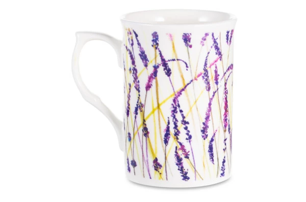 Кружка Just Mugs Buxton Лаванда 325 мл, фарфор костяной