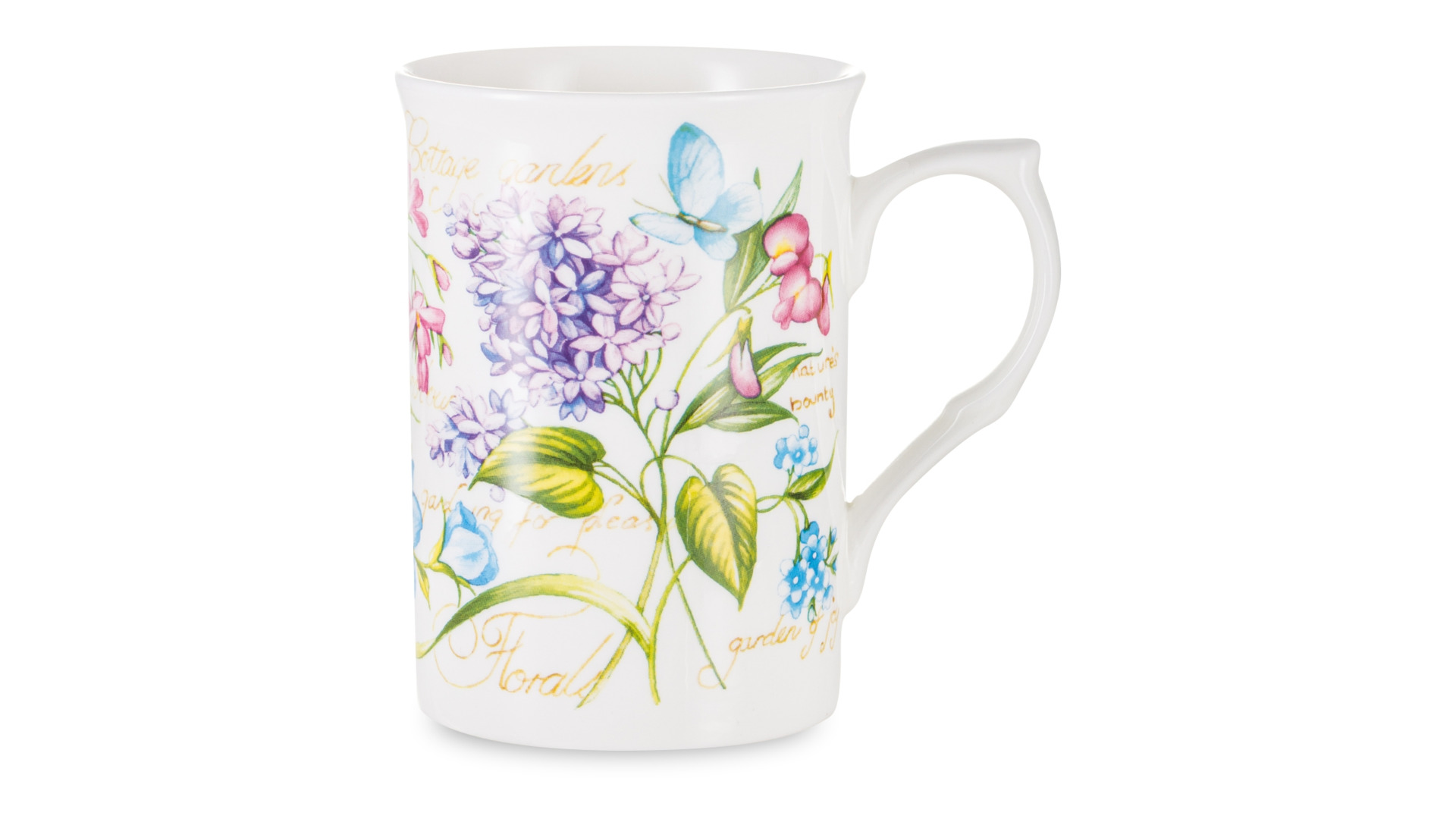 Кружка Just Mugs Buxton Аннабель Сирень 325 мл, фарфор костяной