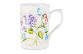 Кружка Just Mugs Buxton Аннабель Сирень 325 мл, фарфор костяной