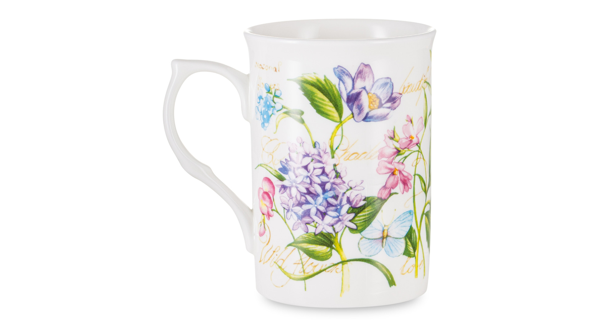 Кружка Just Mugs Buxton Аннабель Сирень 325 мл, фарфор костяной